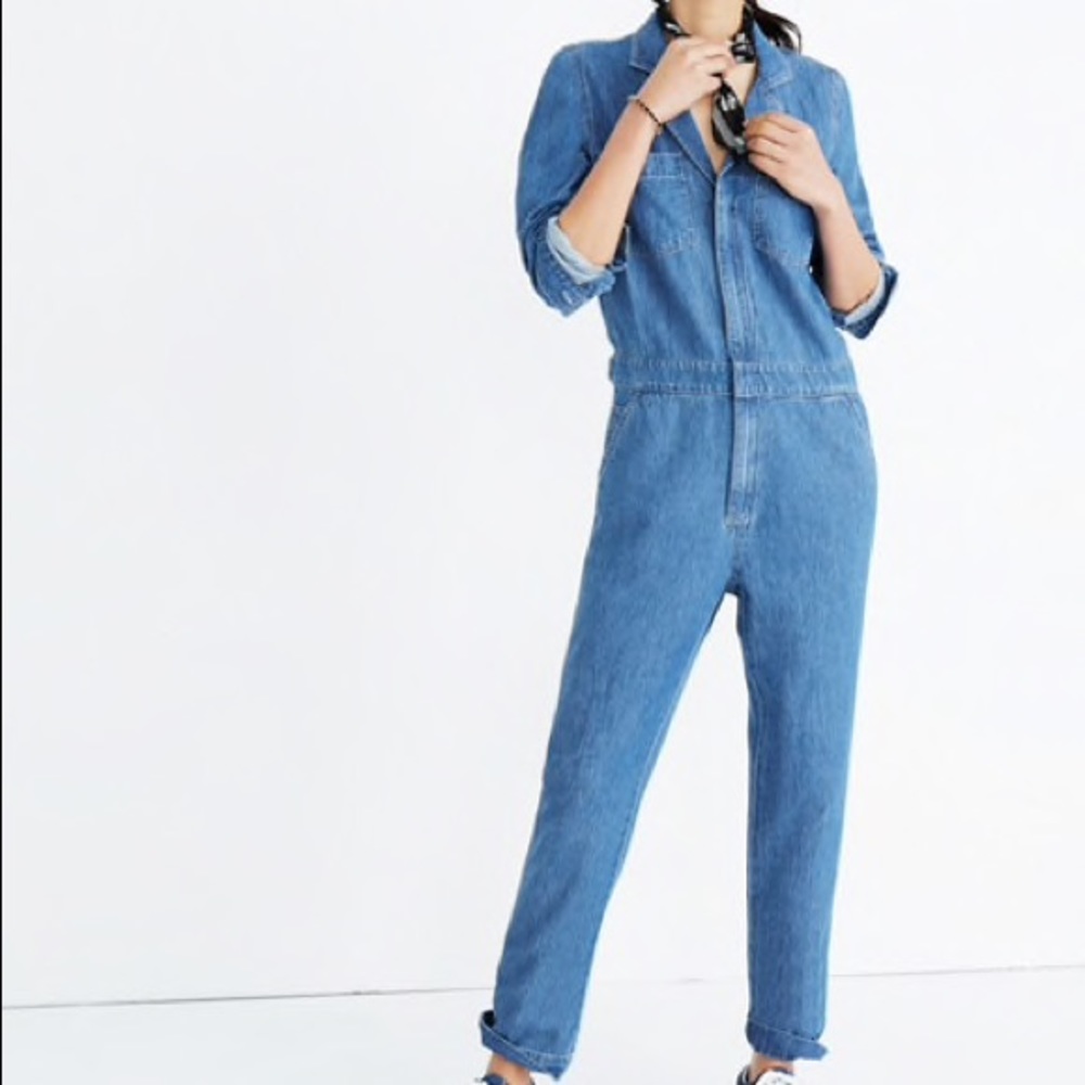 NWT Madewell Denim Coverall Jumpsuit
